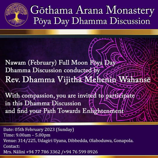 "Nawam" Full Moon Poya Day Program