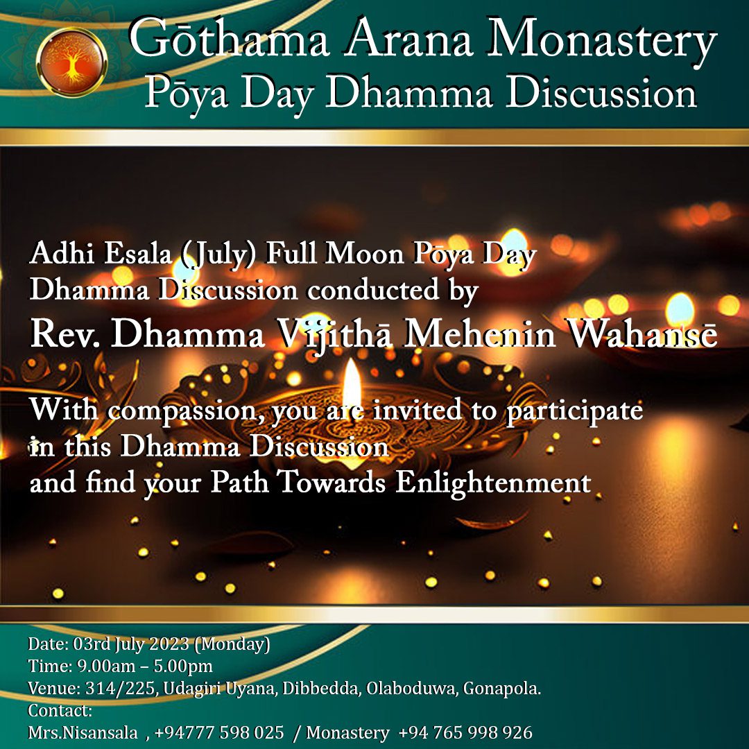 "Adhi Esala" Full Moon Poya Day Program
