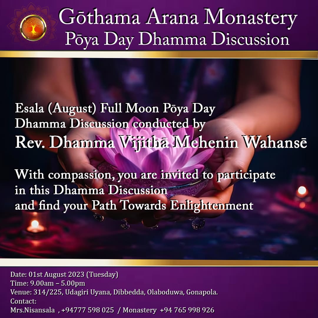 Esala Full Moon Poya Day Program